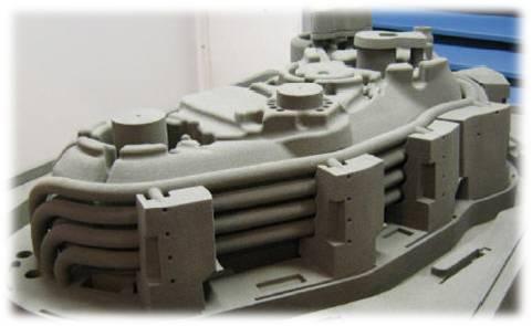 Anime o forme stampati in sabbia con legante FURANICA