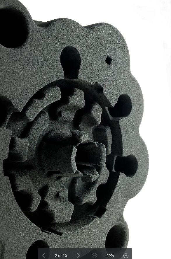 Anime o forme stampati in sabbia con legante FURANICA