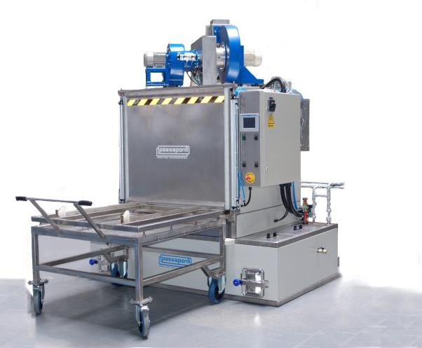 ROTO-CAB WRD lavatrice a spruzzo con piattaforma rotante per lavaggio - risciacquo - asciugatura