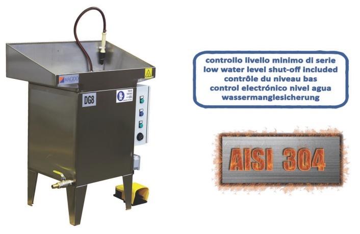 Lavapezzi manuale a caldo in acciaio inox